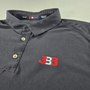 Big Baller Brand Short Sleeve Black Athletic Polo Men's Size Large